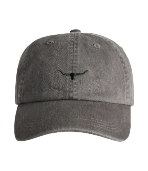 ACX9OCTC201_R.M.Williams - Mini Longhorn twill cap - Charcoal