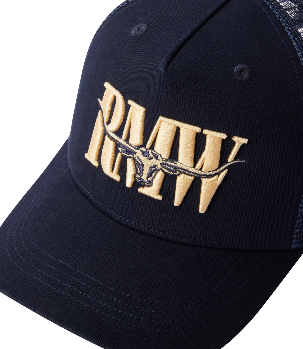 R.M.Williams - RMW Steers Head Trucker Cap - Navy