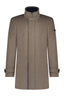 Funnel Neck Overcoat - Fawn (Sand)