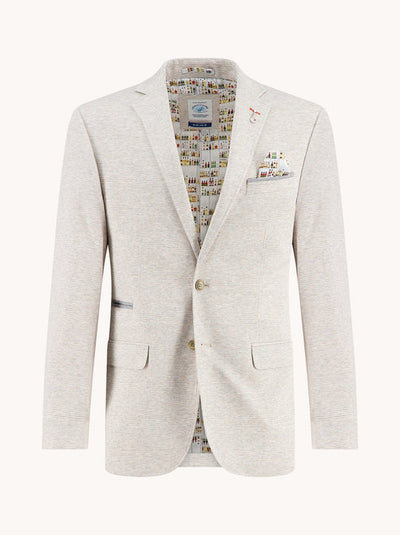 A Fish Named Fred - Check Sports Coat - Natural