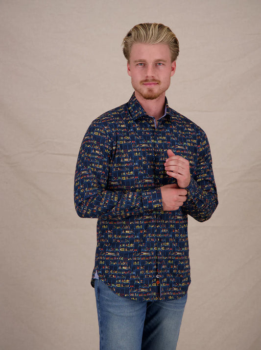 A Fish Named Fred - Liquor Store Shirt - Navy