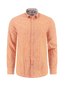 A Fish Named Fred - LS Stripe Linen Shirt - Orange/White