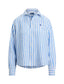 Polo Ralph Lauren - Wide-Cropped, Relaxed Fit Linen Shirt - Stripe - Blue & White