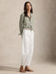 Polo Ralph Lauren - Classic Fit Cotton-Linen Shirt - Striped - Olive/White