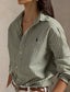 Polo Ralph Lauren - Classic Fit Cotton-Linen Shirt - Striped - Olive/White