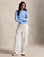Polo Ralph Lauren - Cable-Knit Cotton Crewneck Jumper - Baby Blue