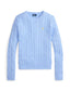 Polo Ralph Lauren - Cable-Knit Cotton Crewneck Jumper - Baby Blue