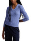 Polo Ralph Lauren - Cable Knit Cotton V-Neck Jumper - Litchfield Blue
