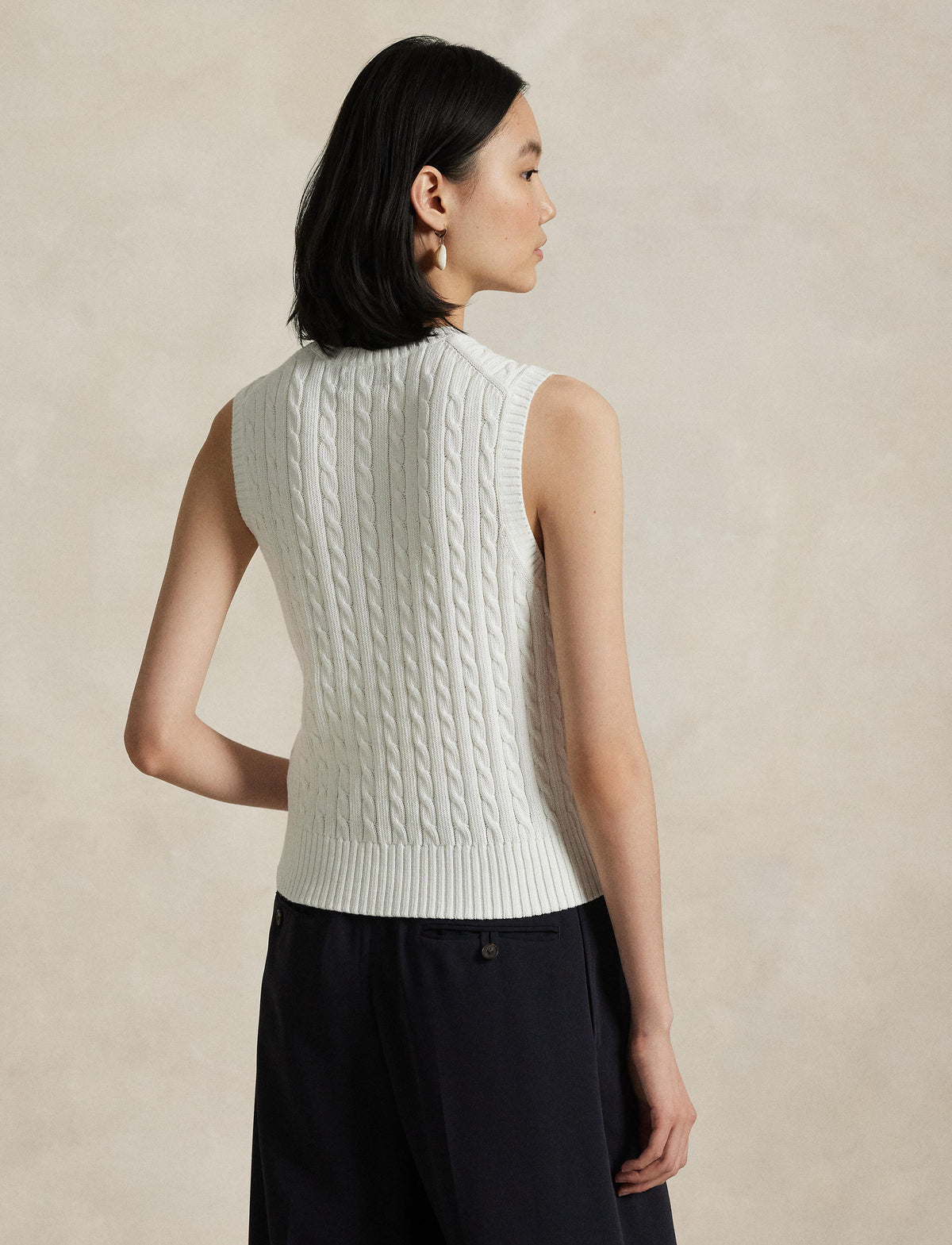 Polo Ralph Lauren - Cable-Knit Cotton Vest - White
