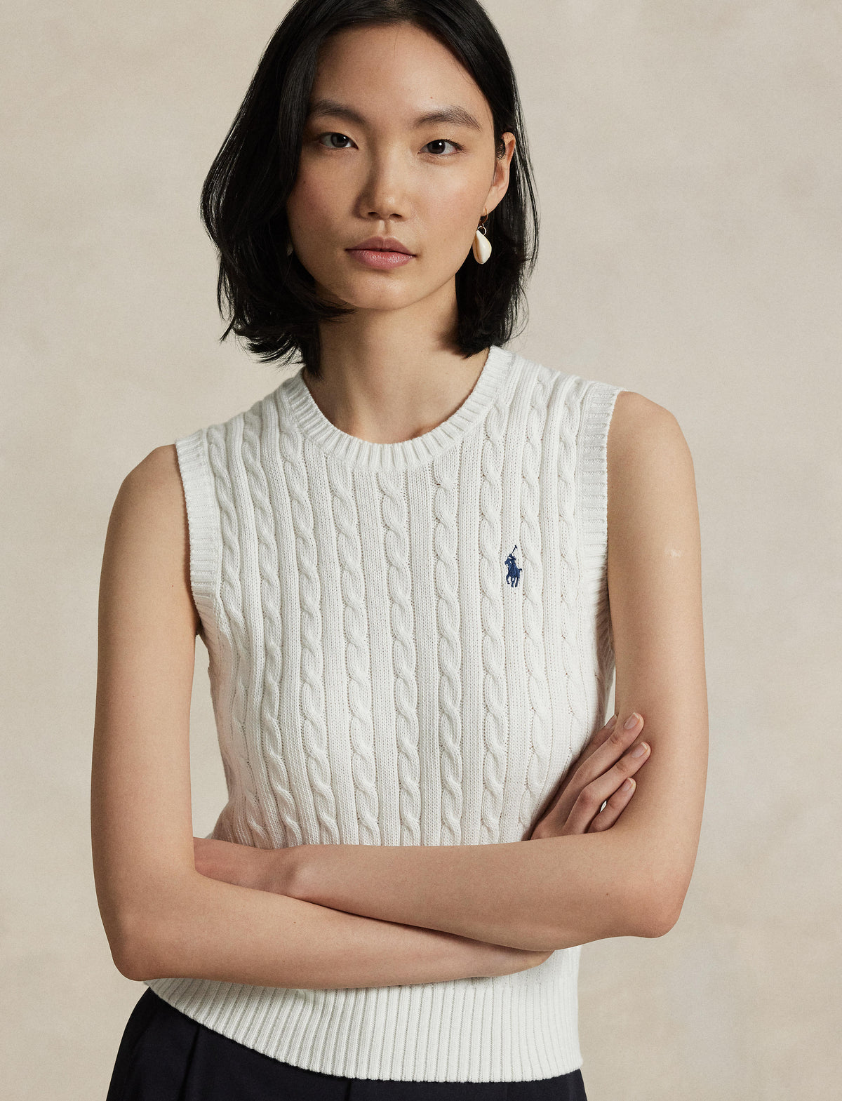 Polo Ralph Lauren - Cable-Knit Cotton Vest - White
