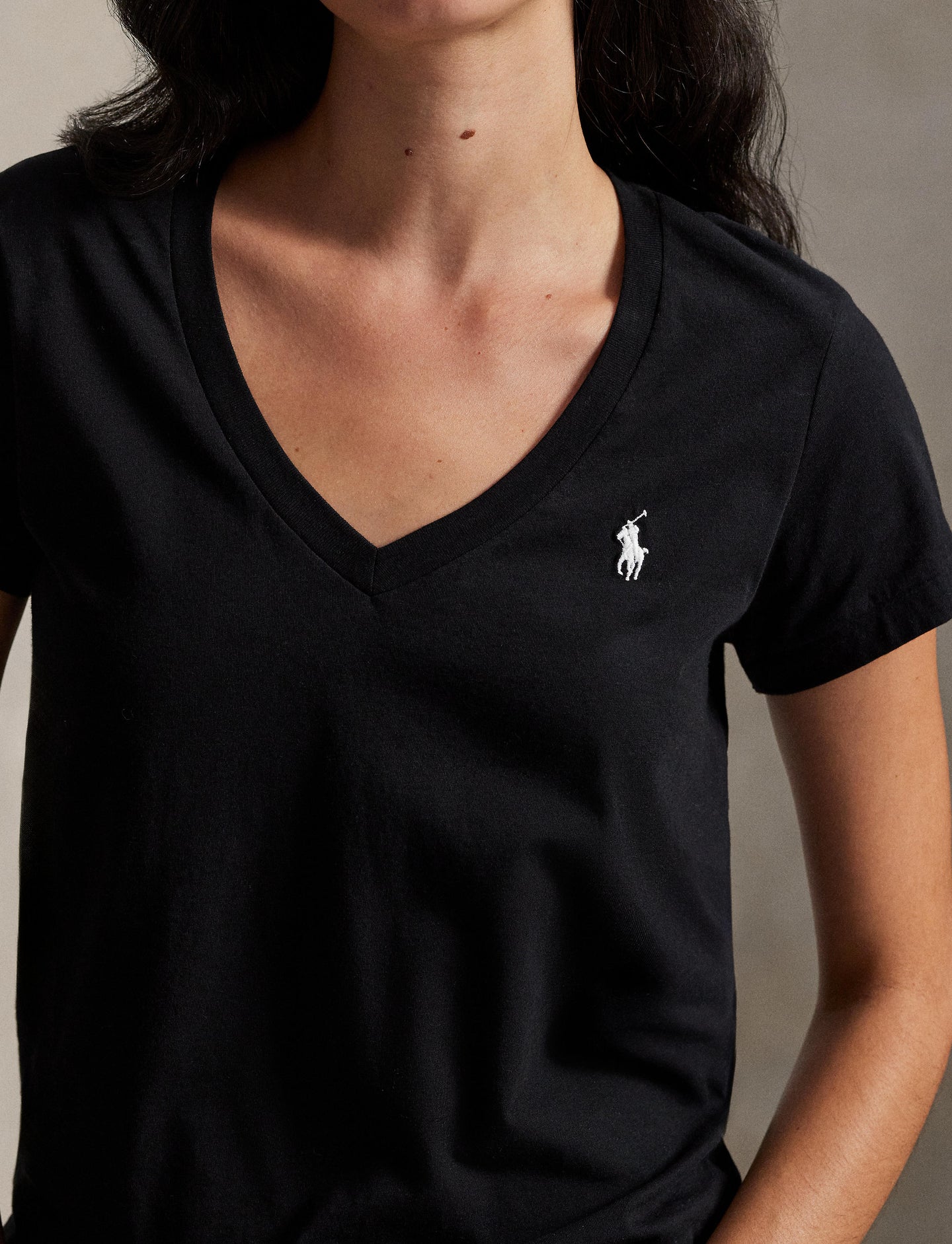 Polo Ralph Lauren - Cotton Jersey V-Neck T-Shirt - Black
