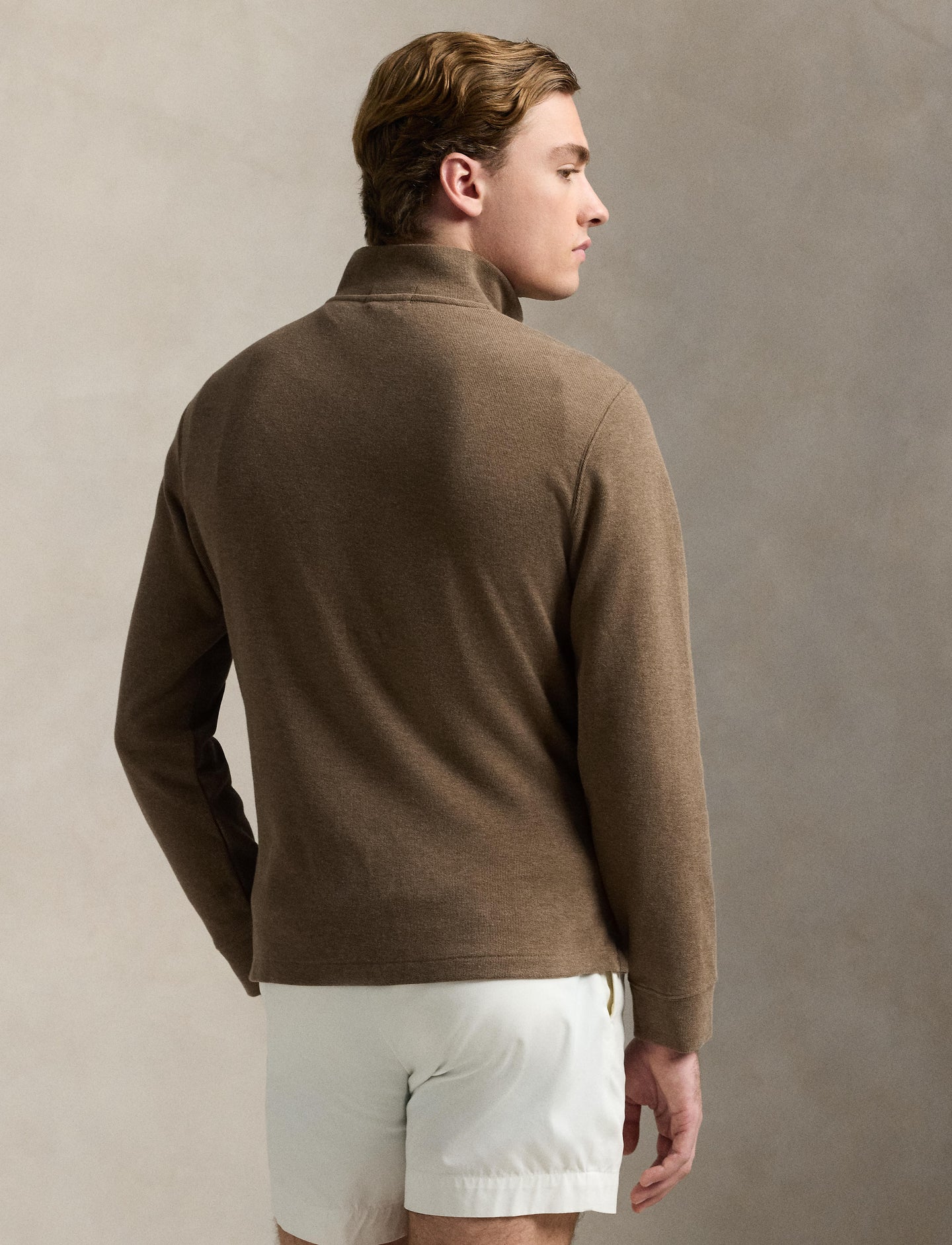 Polo Ralph Lauren - Premium Estate-Rib Knit Quarter Zip Jumper - Chestnut