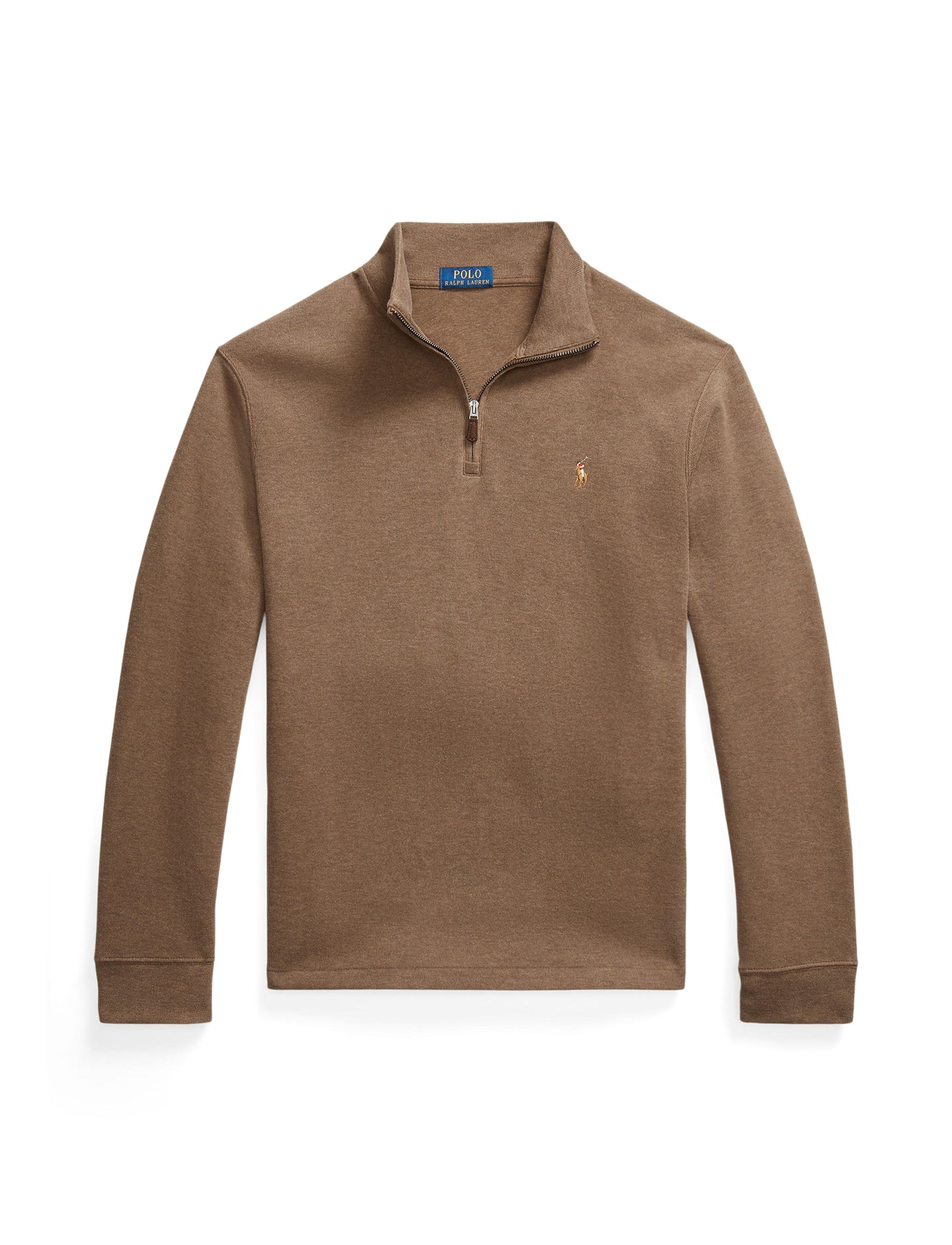 Polo Ralph Lauren - Premium Estate-Rib Knit Quarter Zip Jumper - Chestnut
