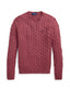 Polo Ralph Lauren - Cotton Cable Knit Crewneck Jumper - Prune Juice
