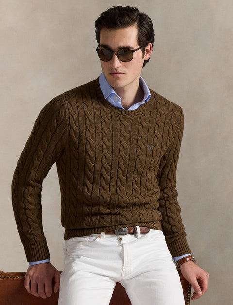 Polo Ralph Lauren - Cotton Cable Knit Jumper - Coffee Brown