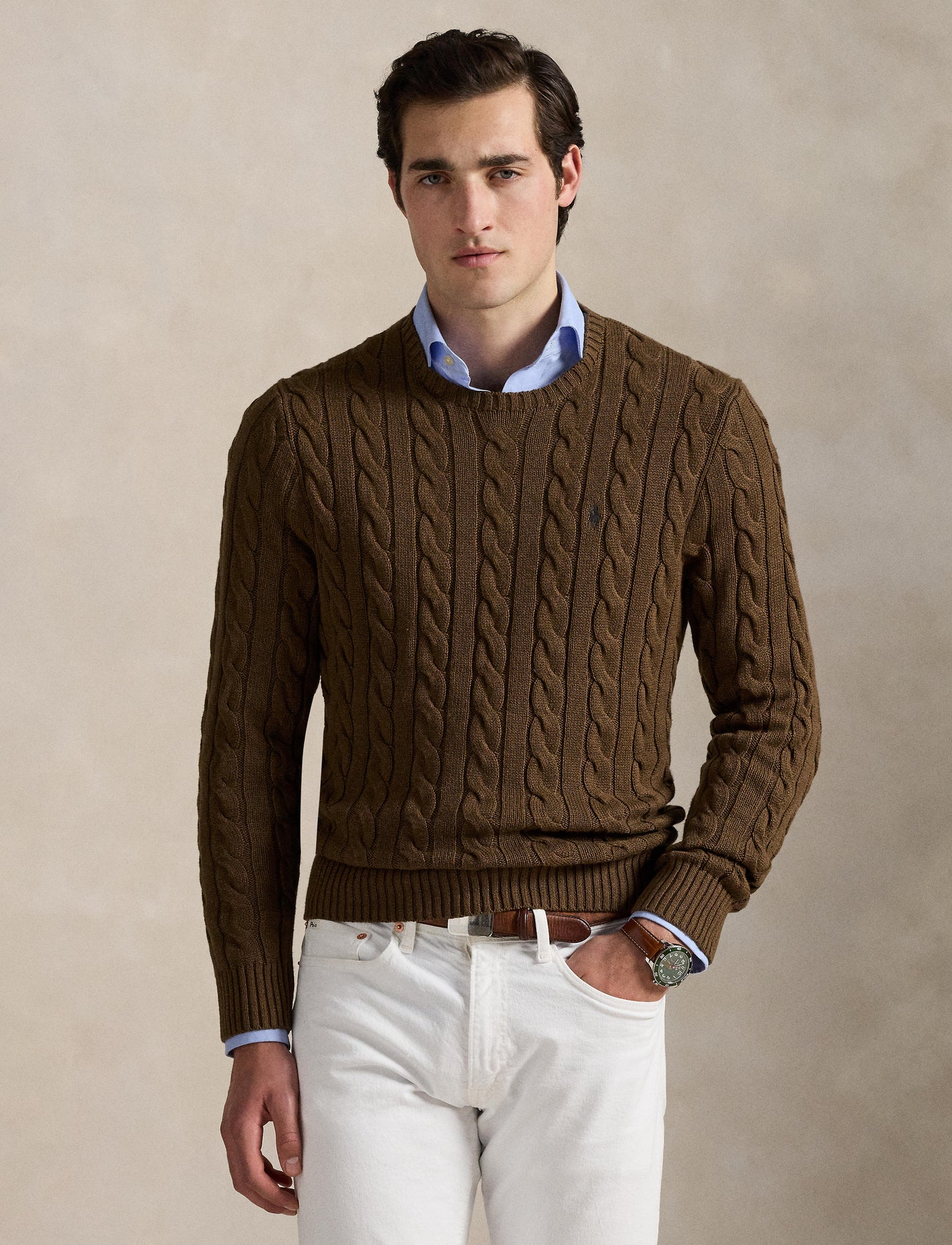Polo Ralph Lauren - Cotton Cable Knit Jumper - Coffee Brown