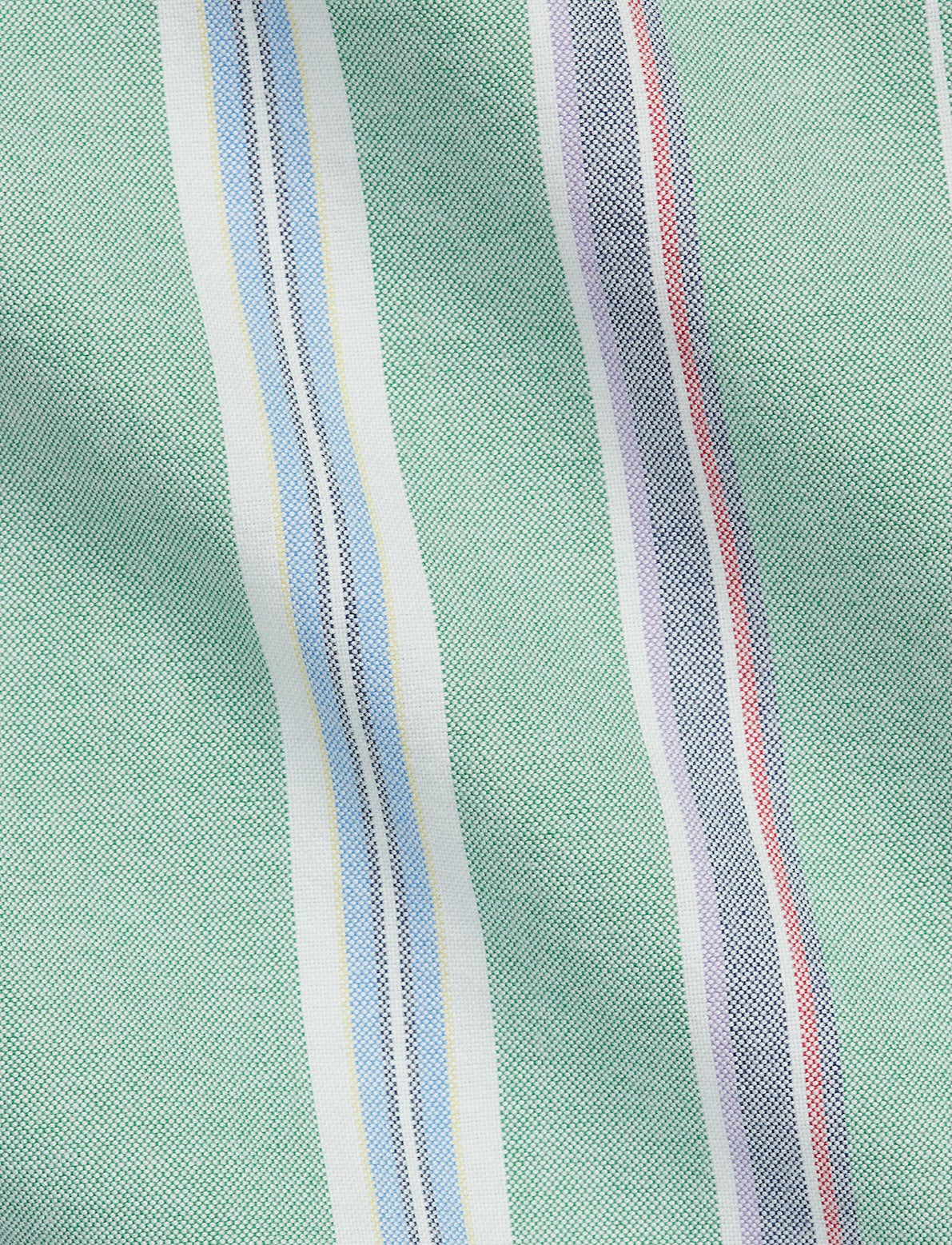 Polo Ralph Lauren - Custom Fit Striped Oxford Shirt - Multi - Green/Purple
