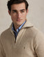 Polo Ralph Lauren - Waffle Knit Wool-Cotton Quarter Zip Sweater - Natural Cream Heather