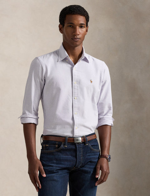 Polo Ralph Lauren - Oxford Shirt - Stripe - Thistle & White