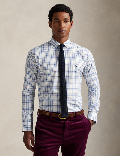 Polo Ralph Lauren - Poplin Stretch Shirt - Check - White/Blue