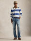 Polo Ralph Lauren - Knit Rugby Shirt - Khaki-Collar - Stripped - White/Blue