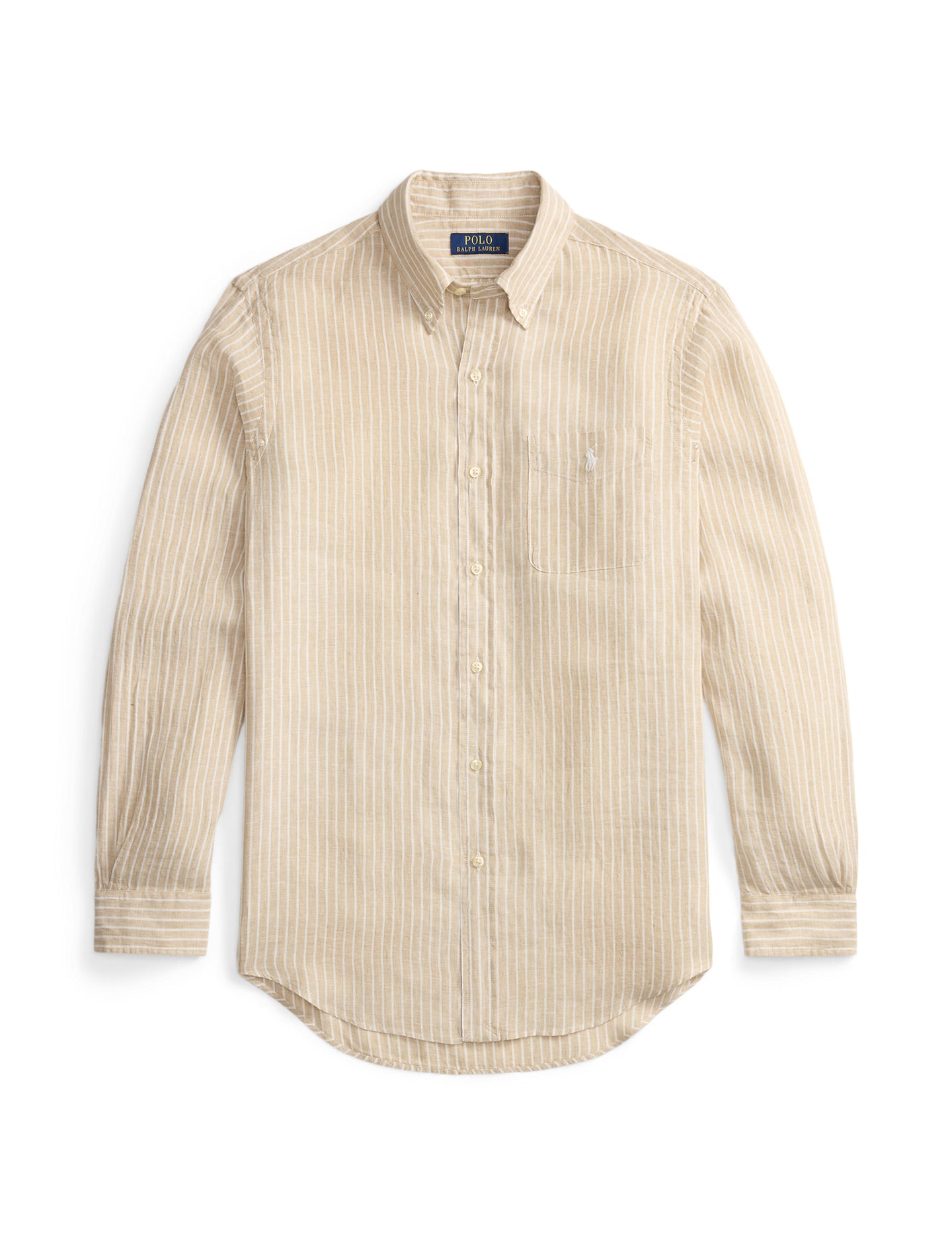 Polo Ralph Lauren - Linen Shirt - Custom Fit - Stripe - Beige/White