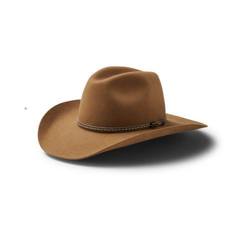 Akubra - Dusty Dawn Hat - Spice showcasing a Western-style crown and wide brim, ideal for rugged outdoor adventures.