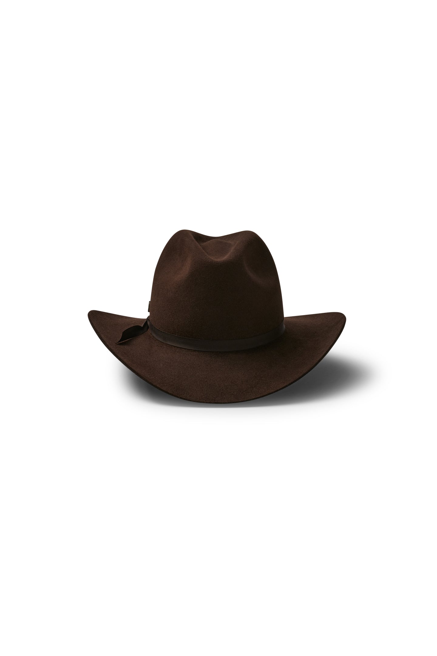Akubra - My First Rodeo Hat - Bitter Chocolate with a small brim and pinched crown design.