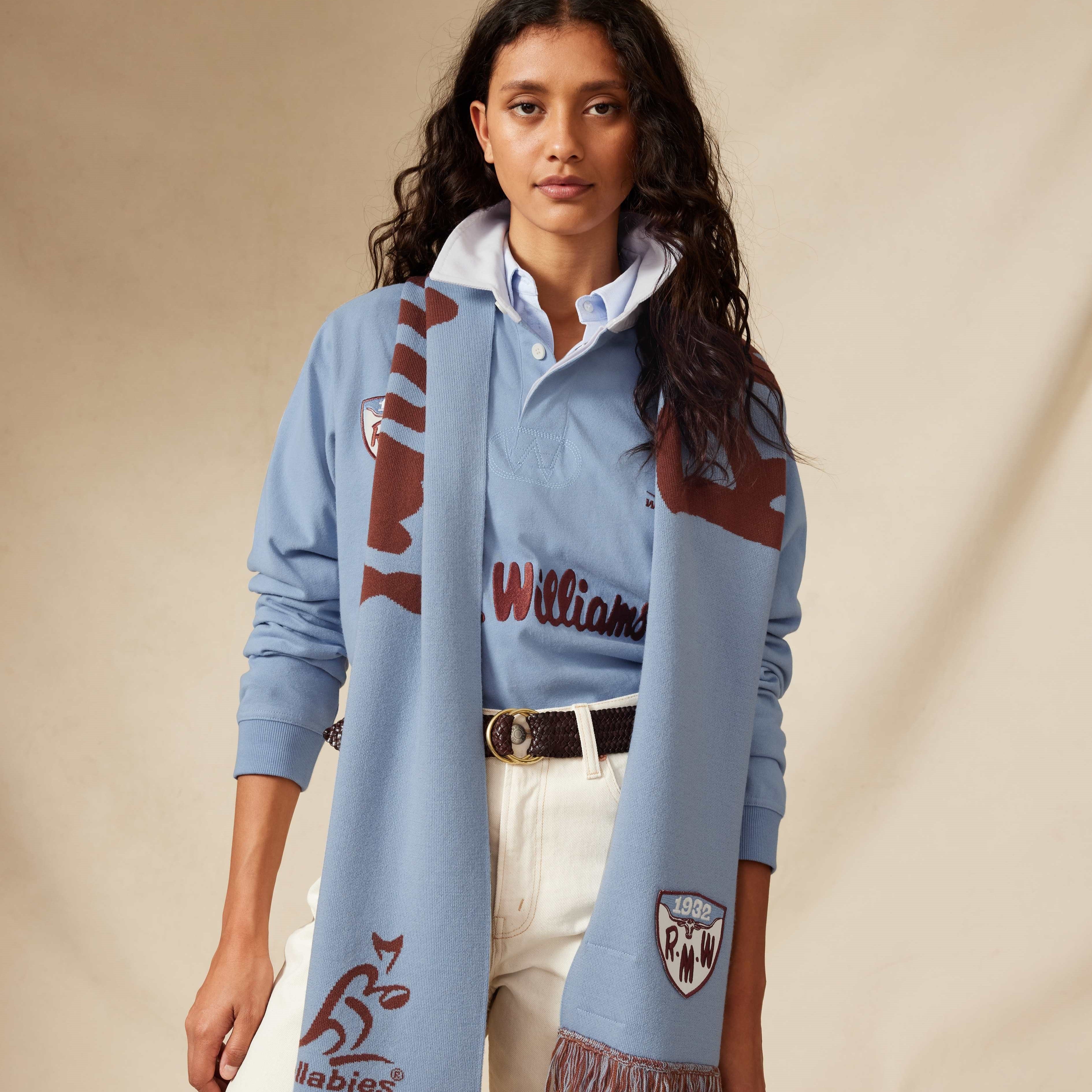Wallabies Heritage Scarf Blue Blowes Clothing