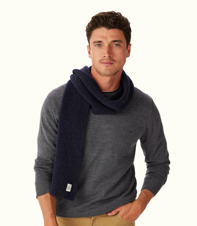 R.M.Williams - Bowen Slim Wool Scarf - Indigo
