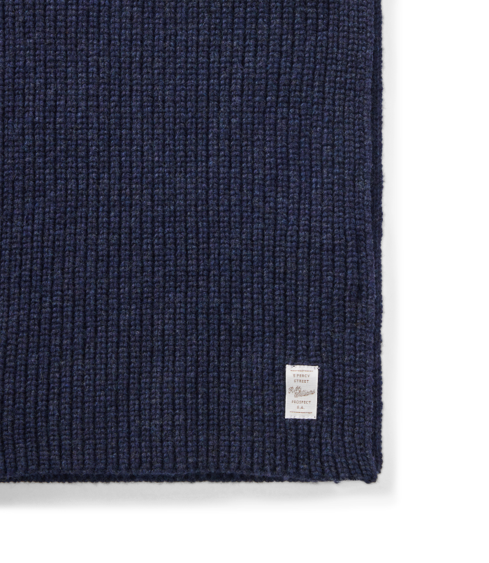 R.M.Williams - Bowen Slim Merino Wool Scarf - Indigo
