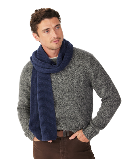 R.M.Williams - Bowen Slim Merino Wool Scarf - Indigo