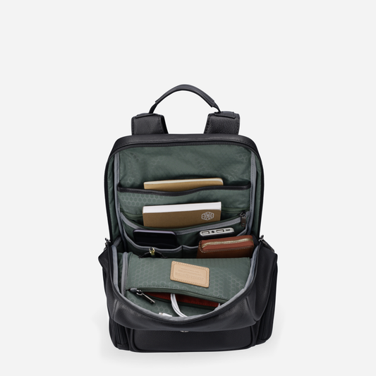 Jekyll and Hide - 13" Casual Leather Backpack - Black | Colt