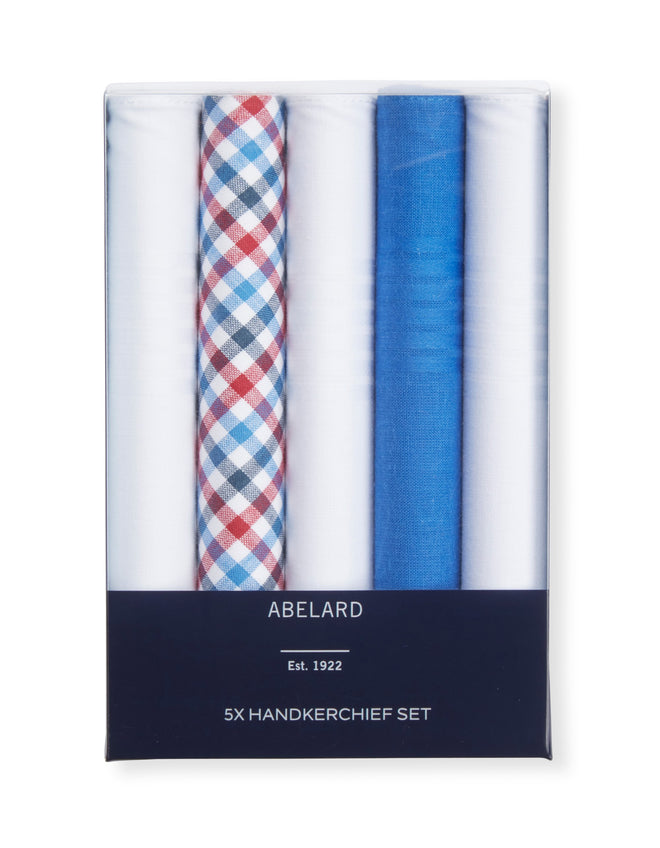 Abelard 5 Pack Hanky - Blue