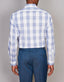 Long Sleeve Business Shirt - Check - Blue & White