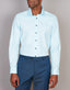 Abelard - Long Sleeve Business Shirt - Super Fine Micro Check - Azure