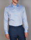 Long Sleeve Business Shirt - Dobby - Sapphire