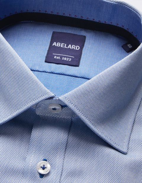 Abelard - Long Sleeve Business Shirt - Dobby - Sapphire