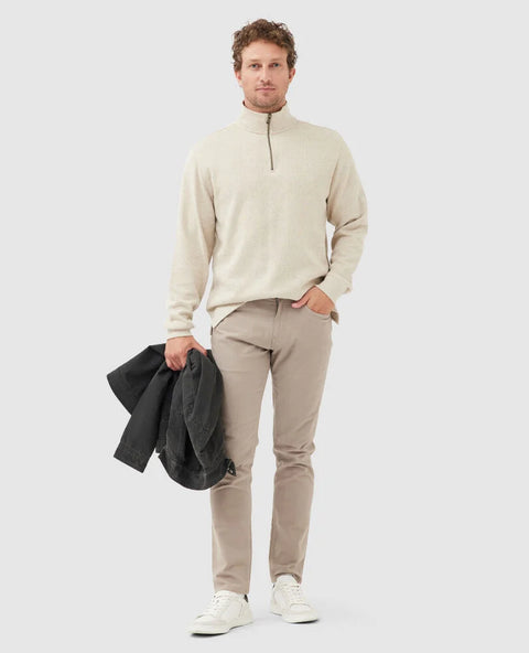 Rodd & Gunn - Alton Ave Quarter Zip Jumper - Camel - MULTIBUY