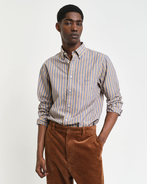 GANT - Archive Poplin Shirt - Stripe - Dusty Navy