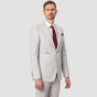 Savile Row - Asher SL3 Wool/Linen Blend Suit Jacket - Salt model showcasing contemporary fit and luxurious fabric.