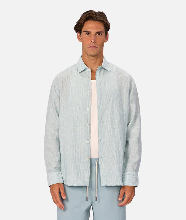Industrie - The Avignon Long Sleeve Shirt - Mint Turquoise