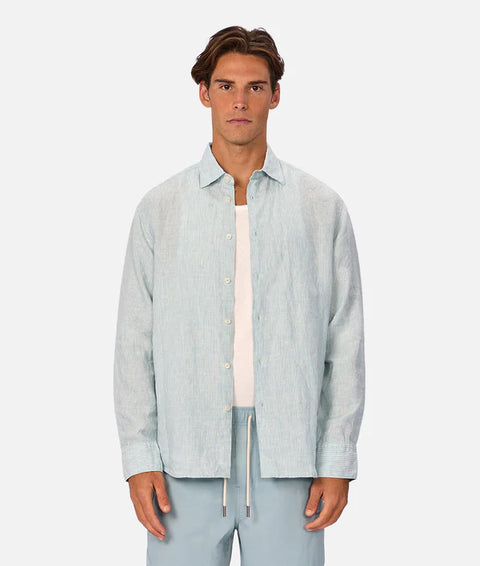 Industrie - The Avignon Long Sleeve Shirt - Mint Turquoise