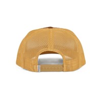 Ringers Western - Awol Trucker Cap - Chocolate back view showcasing ventilated mesh panel and adjustable snapback.