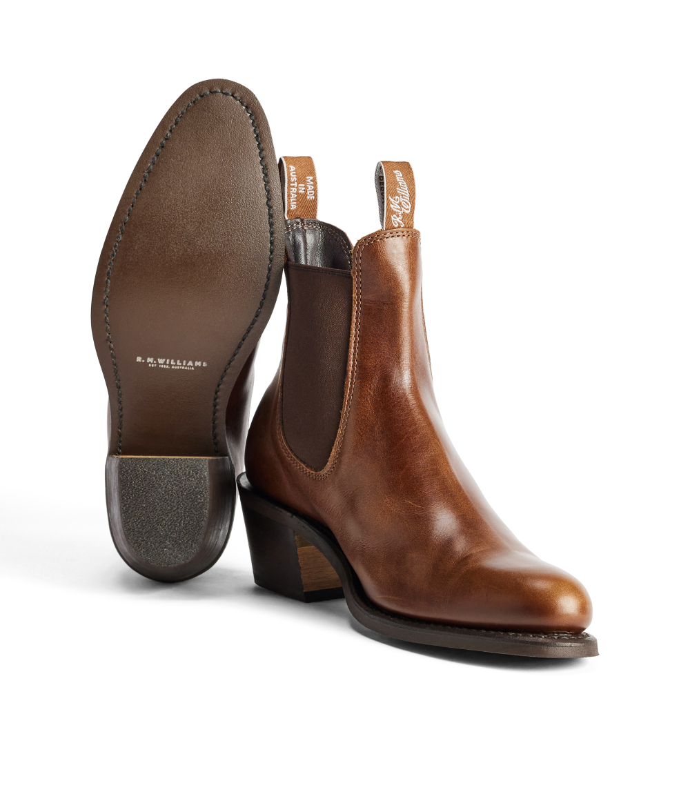 R.M.Williams- Rosebery Boot - Pull-up Leather - Mid Brown