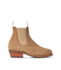 R.M.Williams - Comfort Lady Yearling - Suede - Raw Edge - Wood Ash in soft suede with block heel and elastic sides.