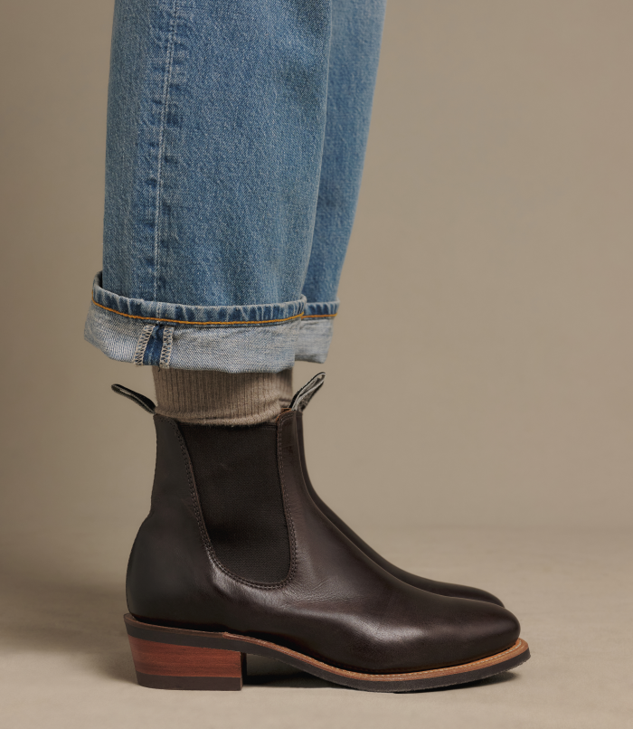R.M.Williams - Comfort Lady Yearling Boot - Yearling Leather - Raw Edge - Chestnut