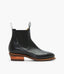 R.M.Williams - Comfort Lady Yearling - Raw Edge - Black elegant black artisan chelsea boot with block heel side view.