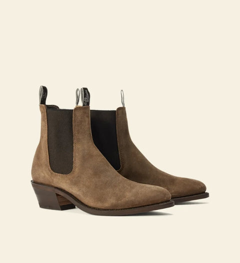 R.M.Williams - Edna Boot – Almond Waxed Suede