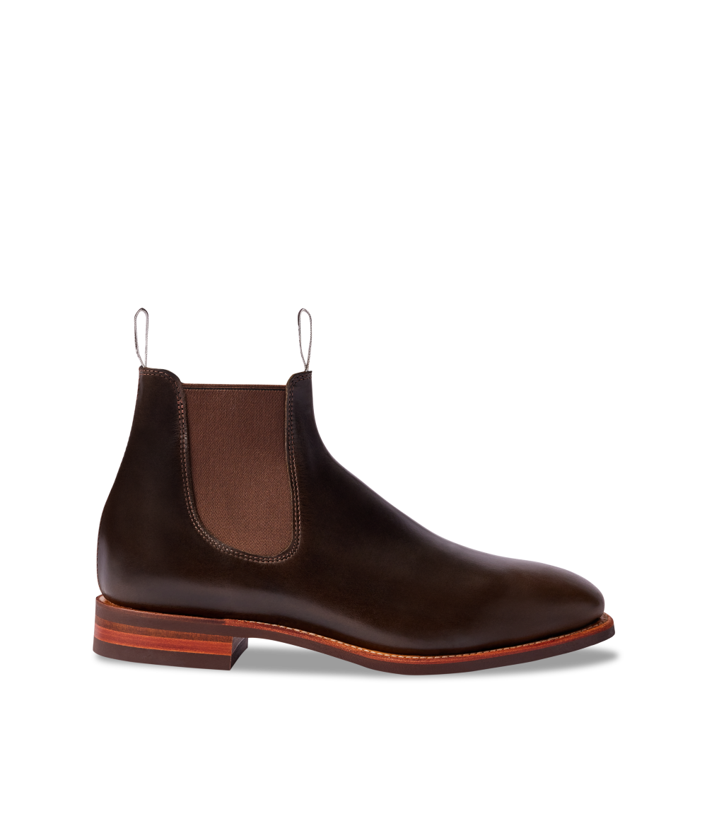 R.M.Williams - Comfort Craftsman - Raw Edge - Pulled Leather - Dark Olive - G Fit